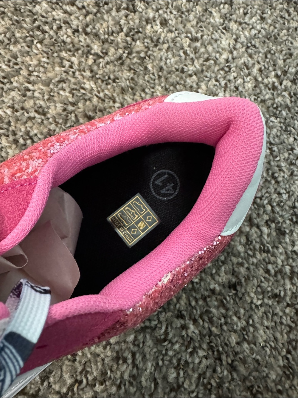 Source Unknown Pink Glitter Star Platform Sneakers - Picture 4 of 5